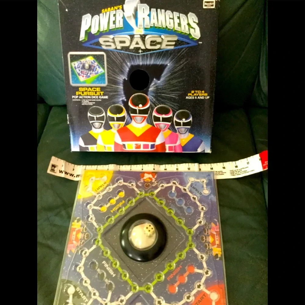 🎲POWER RANGERS SPACE PURSUIT Vintage Game EUC